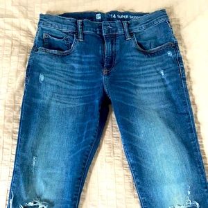 Gap, boys super skinny jeans.